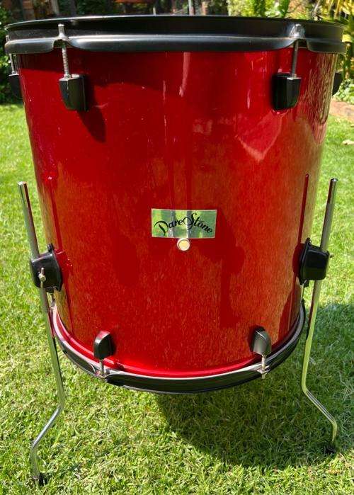 Drums - Darestone 5-Piece Rock Size Drumkit Red including BK heavy duty music stand
