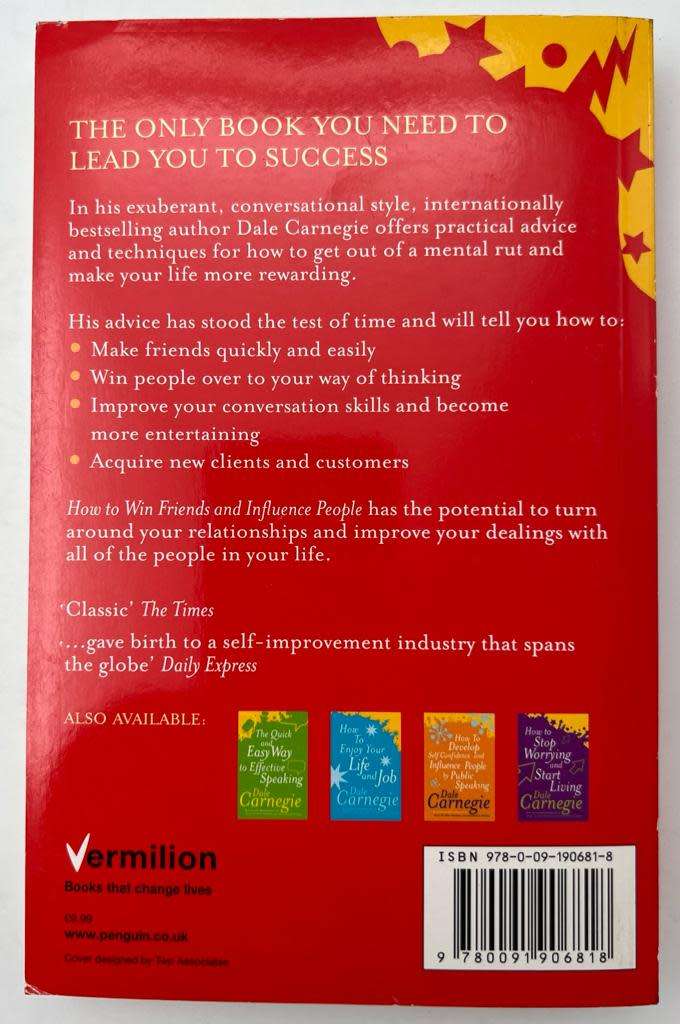 How to win friends and influence people. Book by Dale Carnegie
