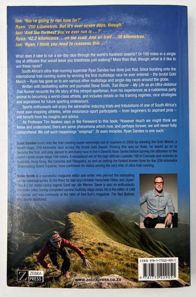 Trail Blazer: My Life As An Ultra-Distance Runner by Ryan Sandes, Steve Smith (Author)