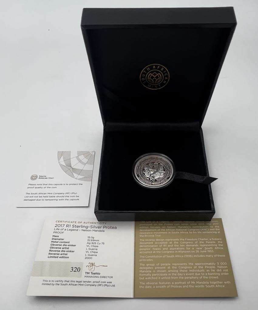 2017 SA Silver R1 Proof - Mandela - Life of a Legend Series
