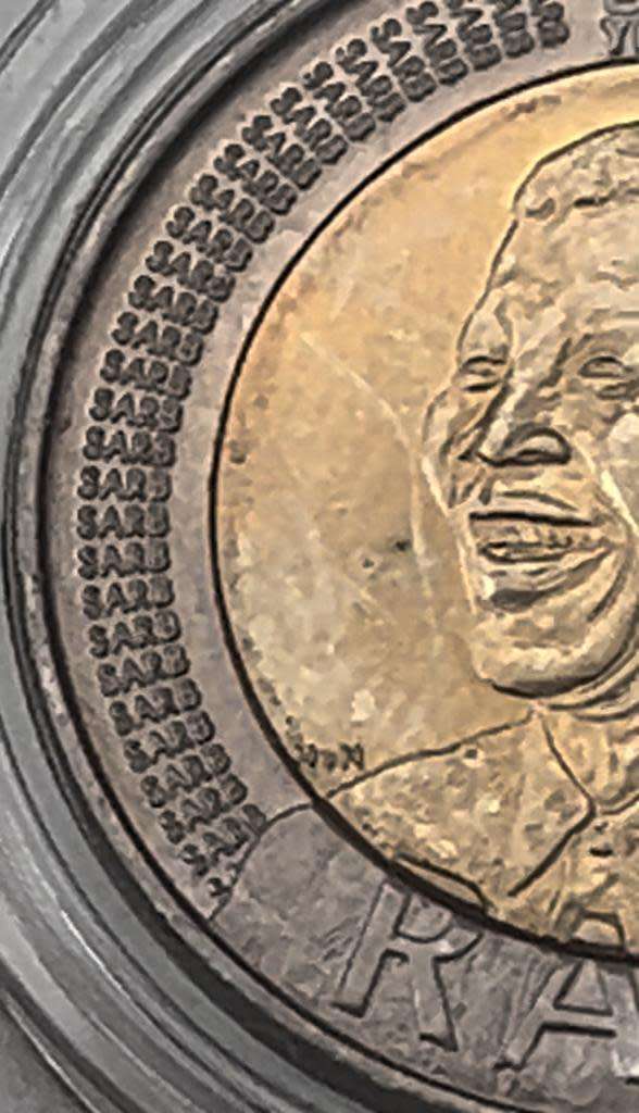 2008 SOUTH.AFRICA MANDELA 90TH BIRTHDAY R5 IN COIN HOLDER