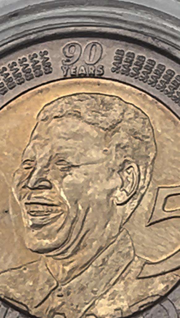 2008 SOUTH.AFRICA MANDELA 90TH BIRTHDAY R5 IN COIN HOLDER