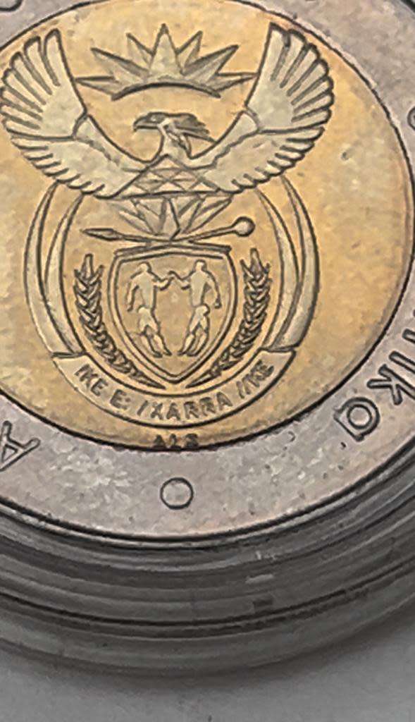 2008 SOUTH.AFRICA MANDELA 90TH BIRTHDAY R5 IN COIN HOLDER