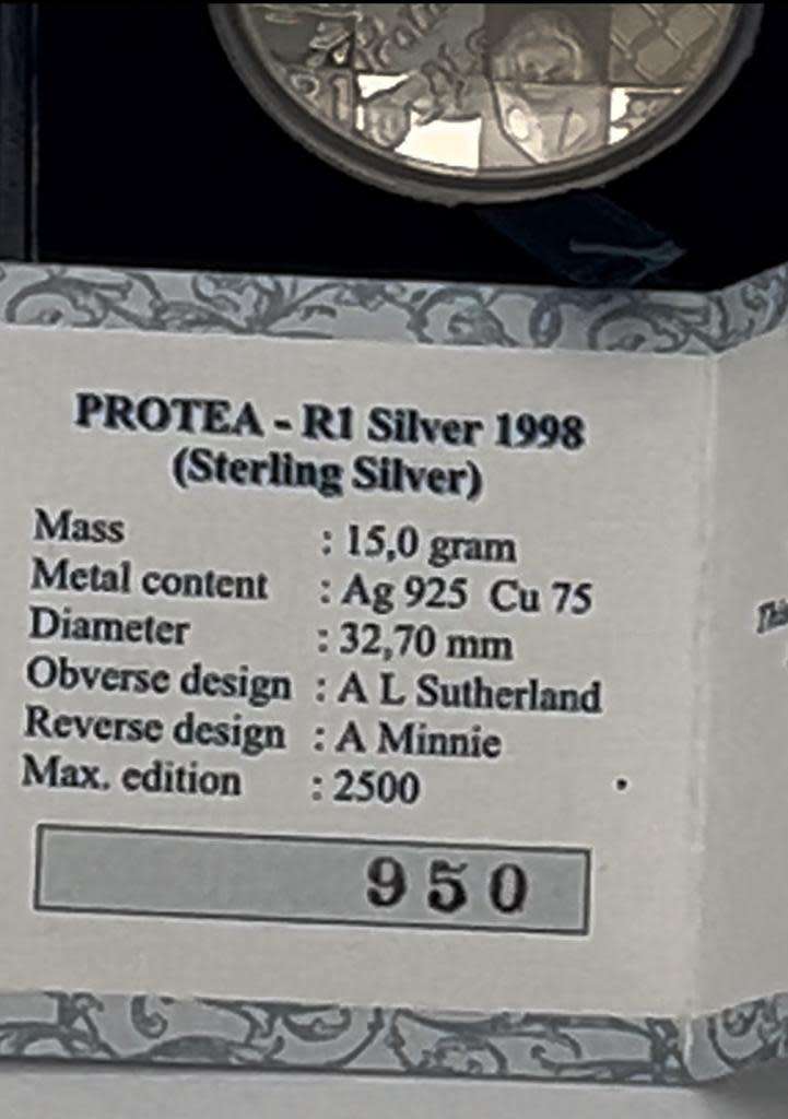 1 Rand Coin Year of the Child 1998 Silver