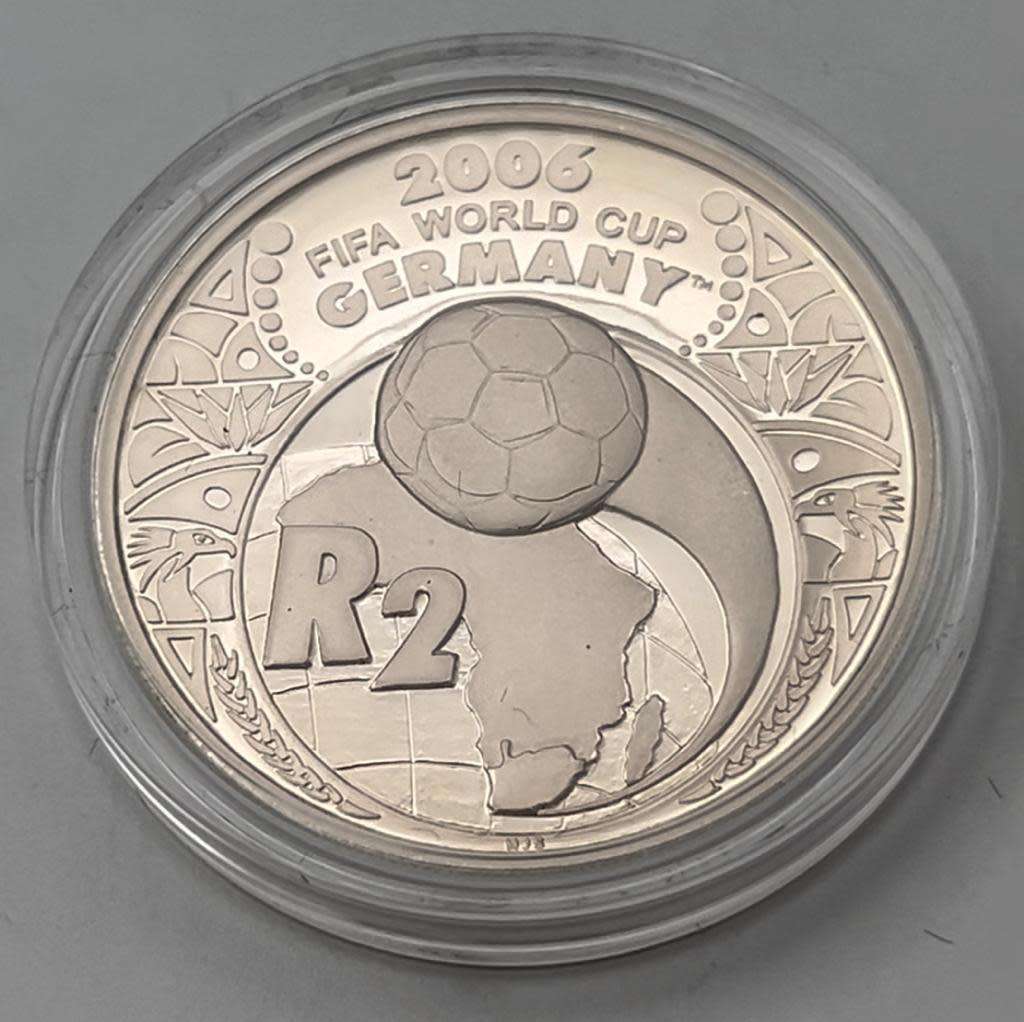 2 Rand World Cup Soccer Germany 2006 Silver Coin