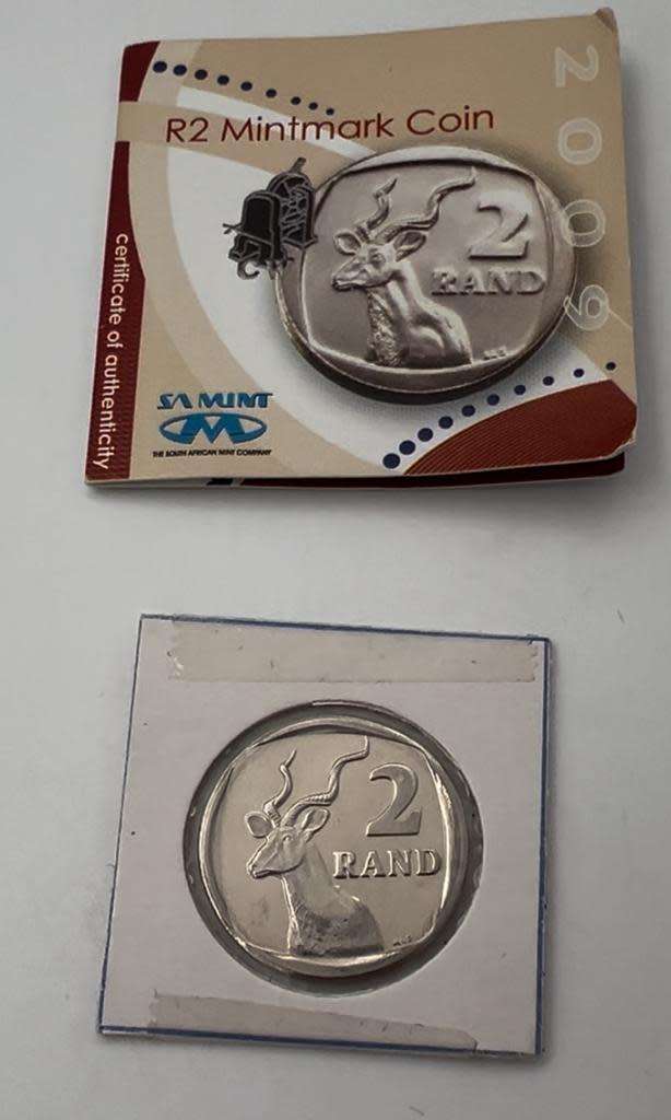 R2 2009 Oom Paul Mintmark  coin struck on the `Oom Paul` Coining press