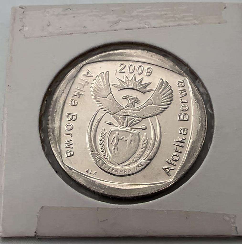R2 2009 Oom Paul Mintmark  coin struck on the `Oom Paul` Coining press