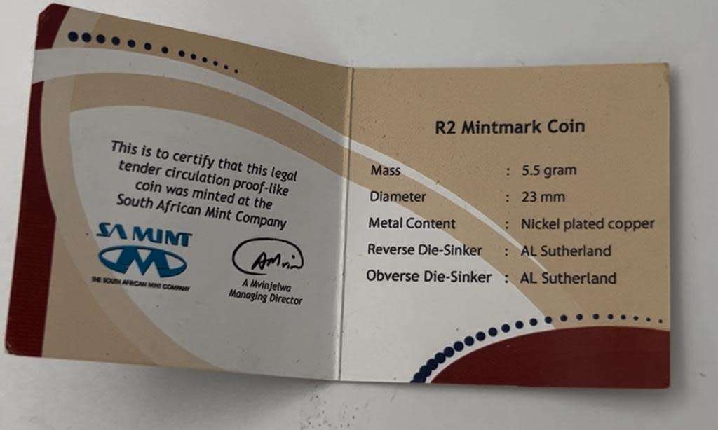 R2 2009 Oom Paul Mintmark  coin struck on the `Oom Paul` Coining press