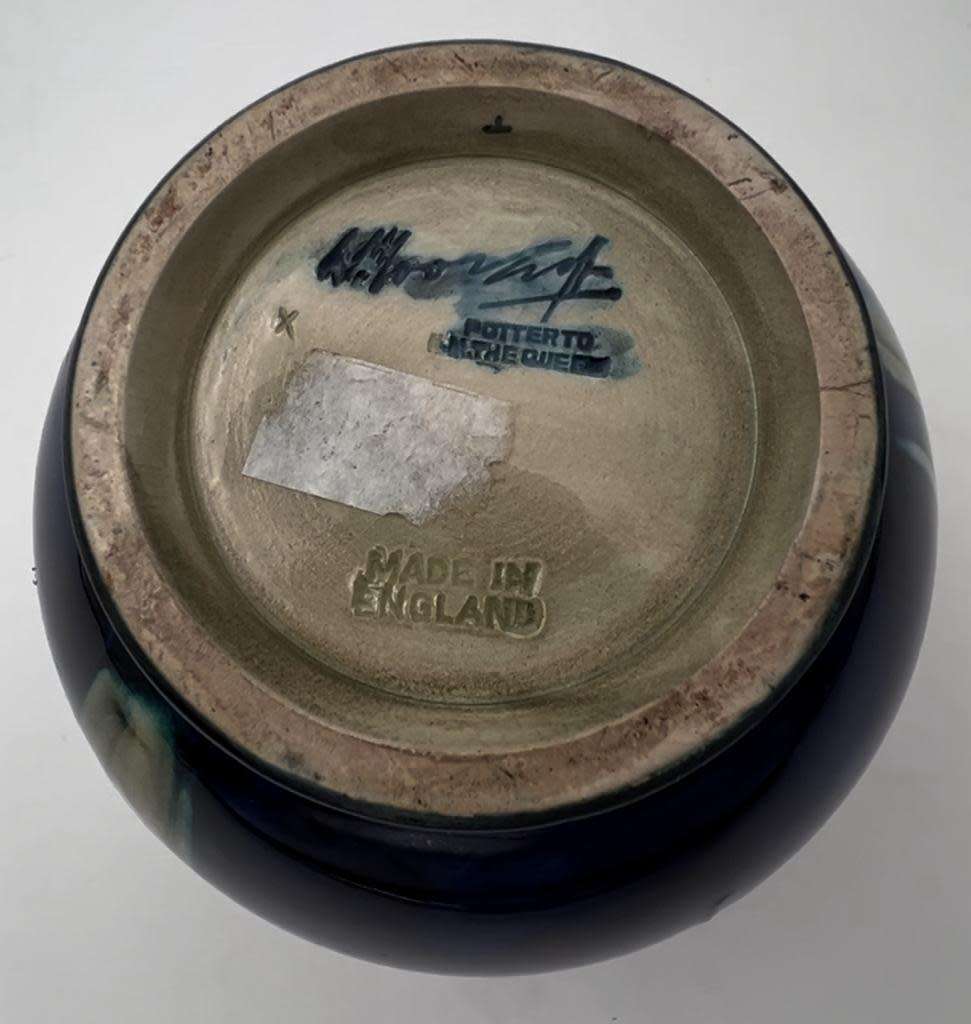 William Moorcroft Orchid Pattern Vase 10cm