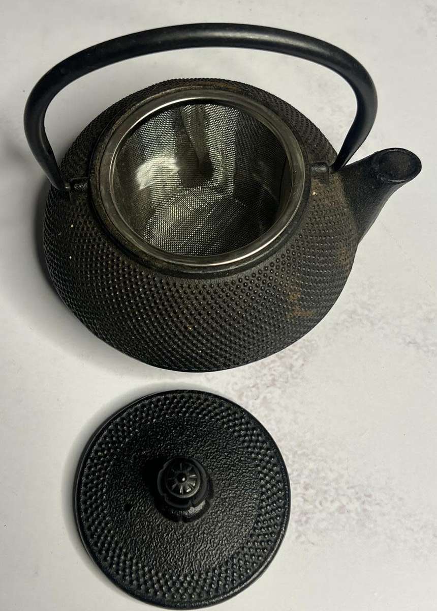 Black Cast Iron Tetsubin Tea Infuser Pot