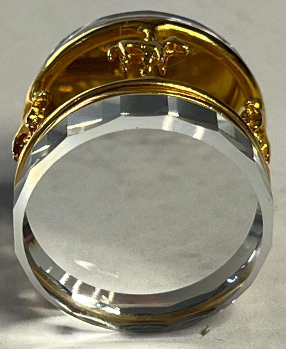 Swarovski Crystal Mini Memories Crystal Gold Toned Carousel  Spins