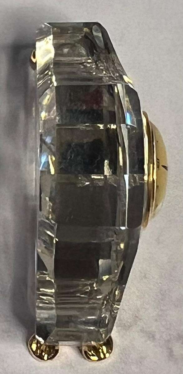 SWAROVSKI CRYSTAL MEMORIES  MANTLE CLOCK GOLD