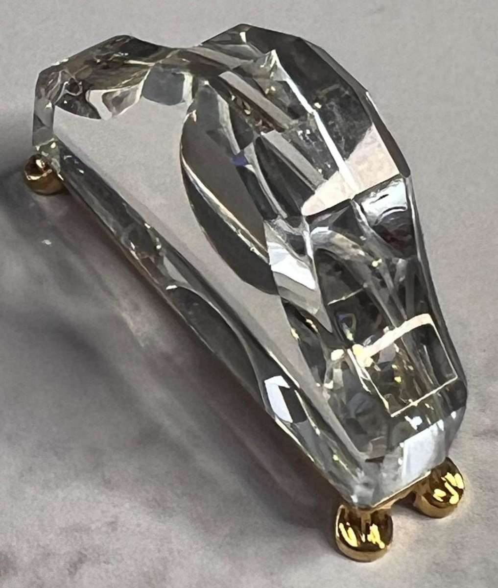 SWAROVSKI CRYSTAL MEMORIES  MANTLE CLOCK GOLD