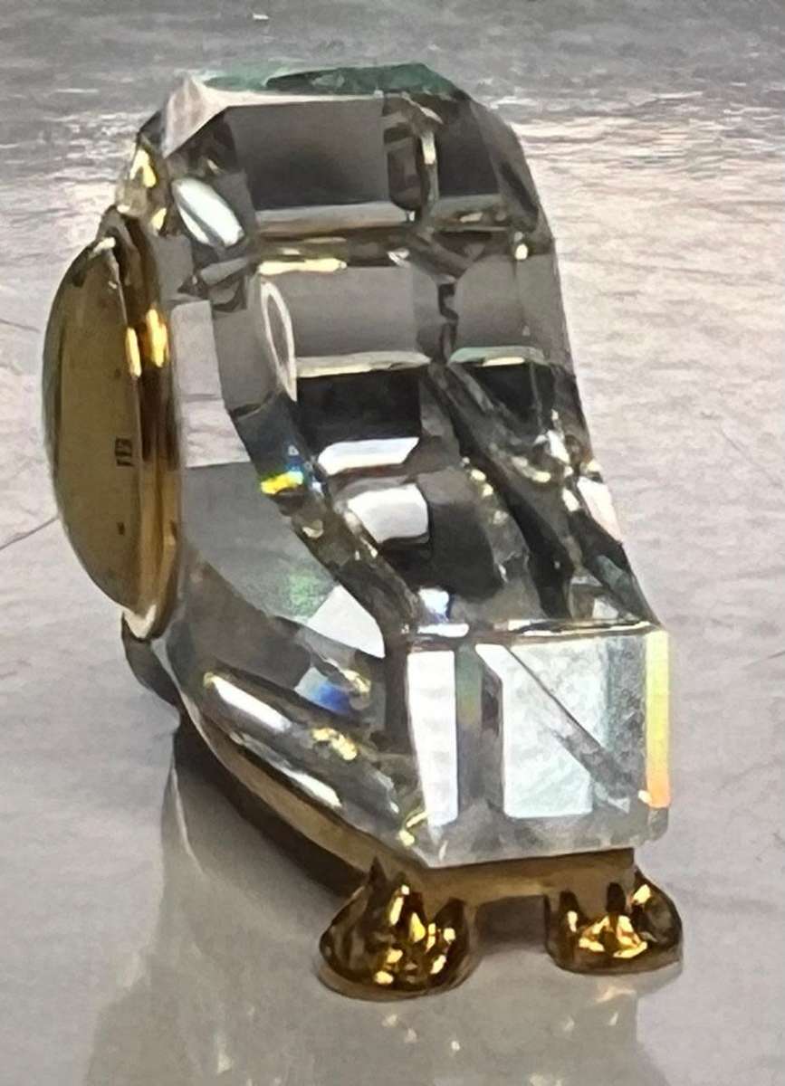 SWAROVSKI CRYSTAL MEMORIES  MANTLE CLOCK GOLD