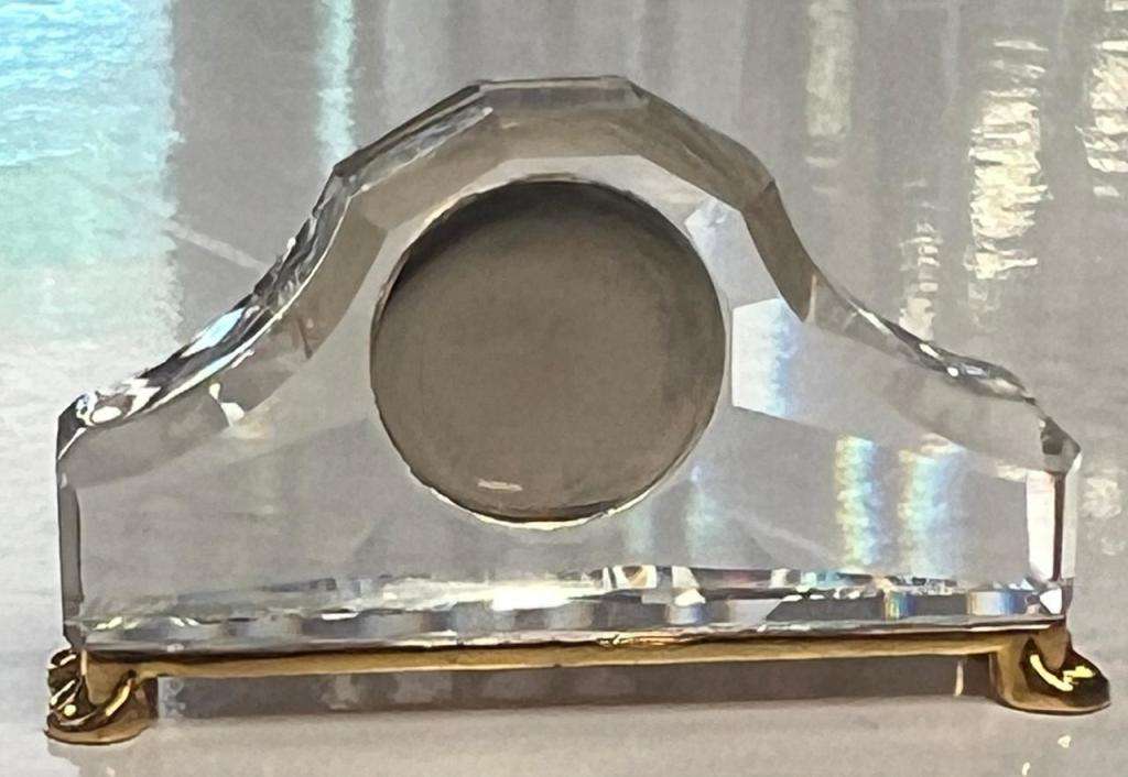 SWAROVSKI CRYSTAL MEMORIES  MANTLE CLOCK GOLD