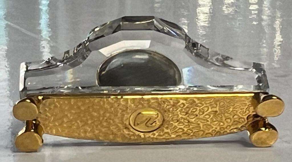 SWAROVSKI CRYSTAL MEMORIES  MANTLE CLOCK GOLD