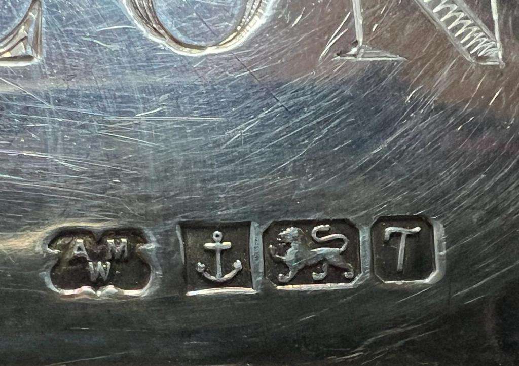 RARE English Sterling Silver Cast Label Birmingham 1993 Decanter Label / Tag `PLONK`