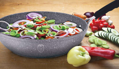 Berlinger Haus 20cm Marble coating, oven safe Frypan, Gray Stone Touch Line