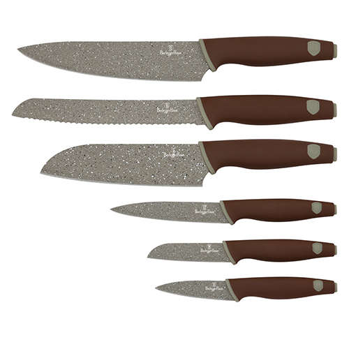 Berlinger Haus 6 pcs knife set, beige, Granit Diamond Line