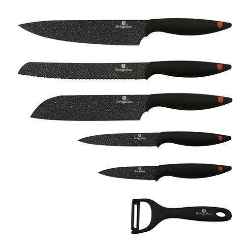 Berlinger Haus 6 pcs knife set with marble coating, Granit Diamond Line