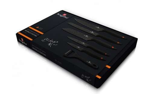 Berlinger Haus 6 pcs knife set with marble coating, Granit Diamond Line
