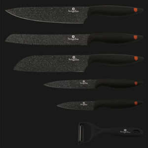 Berlinger Haus 6 pcs knife set with marble coating, Granit Diamond Line
