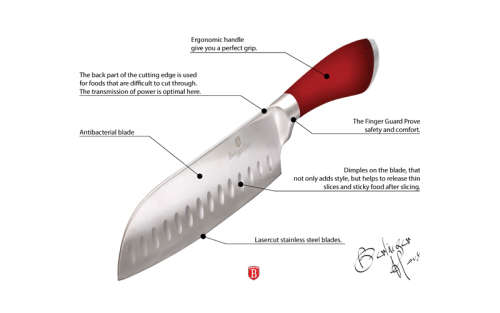 Berlinger Haus 4-Piece Stainless Steel Knife Set Red Velvet Line