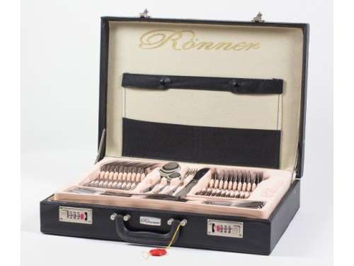 **stainless steel ** 72pc Stainless Steel Set in SuitCase (brief box) with Code Lock