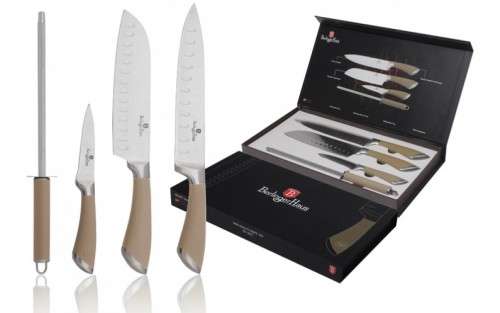 Berlinger Huas 4 pcs knife set, SS, Velvet Line Cream