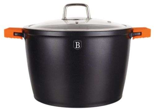 Berlinger Haus Stock pot with lid 24 cm, Granit Diamond Line BH-1100