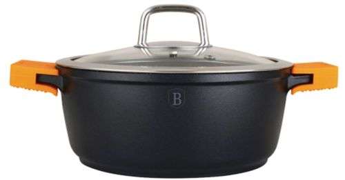 Berlinger Haus Casserole with lid 20 cm, Granit Diamond Line