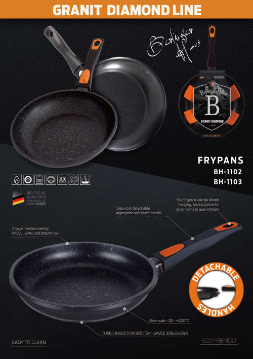 Berlinger Haus BH-1102 Frypan 24 cm, Granit Diamond Line