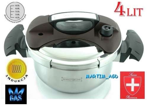 Royalty Line RL-PS4L Heavy Duty Stainless Steel Pressure Cooker ( 4 Liter )