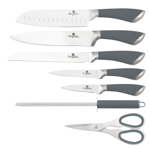 Berlinger Haus 8-Piece Stainless Steel Knife Set With Stand Infinity Line