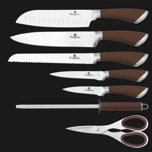 Berlinger Haus 8-Piece Stainless Steel Knife Set With Stand Infinity Line