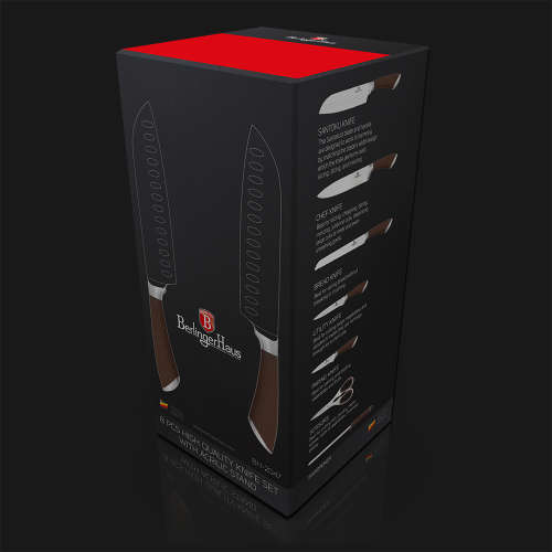 Berlinger Haus 8-Piece Stainless Steel Knife Set With Stand Infinity Line