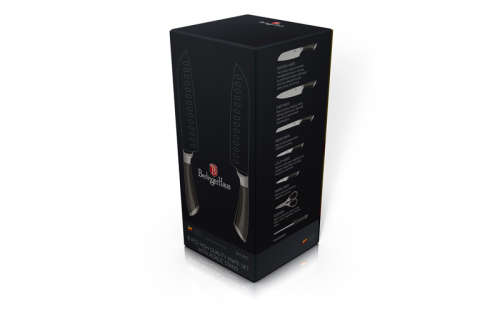 Berlinger Haus 8 pcs knife set with stand, carbon metallic Stainless Steel