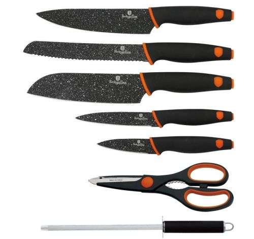 Berlinger Haus8 pcs knife set with stand, Granit Diamond Line
