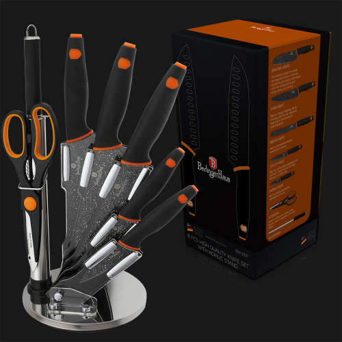 Berlinger Haus8 pcs knife set with stand, Granit Diamond Line
