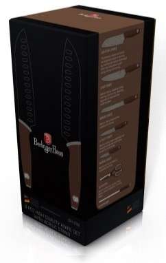 Berlinger Haus 8 pcs knife set with stand, Granit Diamond Line