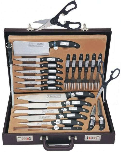 24pcs Knife and Steak Fork Set, Presented in a briefcase..