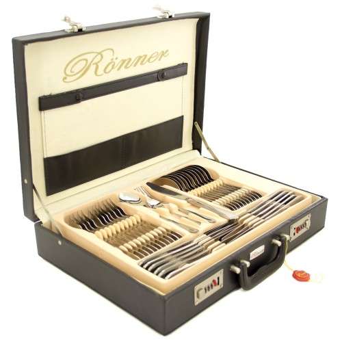 **stainless steel ** 72pc Stainless Steel Set in SuitCase (brief box) with Code Lock