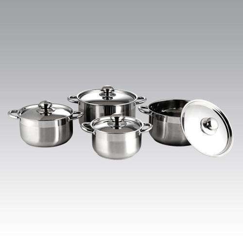 BRAND NEW 8 PIECE HIGH QUALITY STAINLESS STEEL  COOKWARE SET