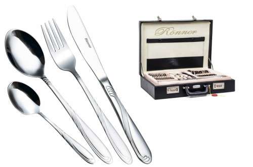**stainless steel ** 72pc Stainless Steel Set in SuitCase (brief box) with Code Lock