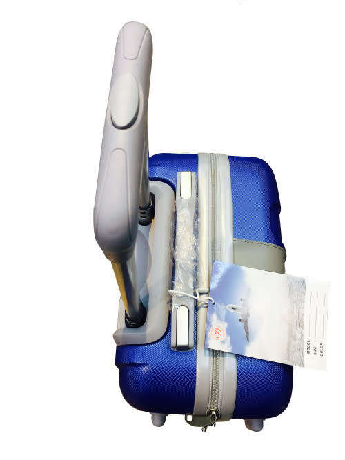 Set of 4 Suitcases Trolley Bag, ABS Trolley Luggage with Universal Wheels - Blue