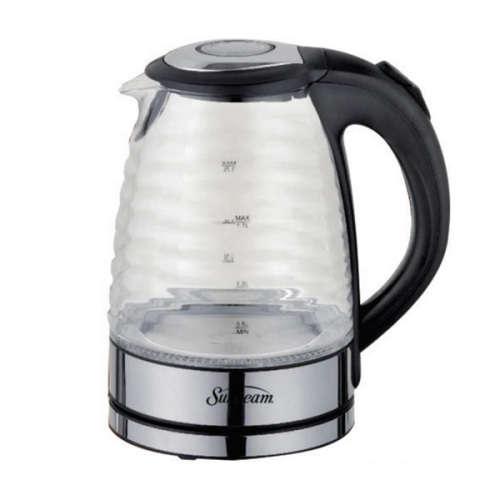 Brand New SunBeam Ribbed Glass Kettle 1.7L