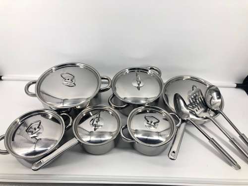 *****NEW ARRIVAL NEW STYLE 15PCS COOKWARE SET*** HEAVY POTS**
