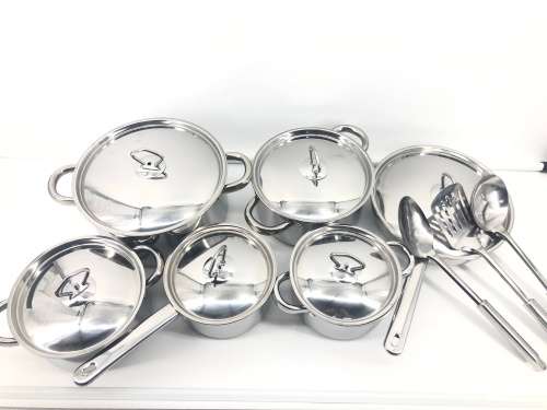 *****NEW ARRIVAL NEW STYLE 15PCS COOKWARE SET*** HEAVY POTS**