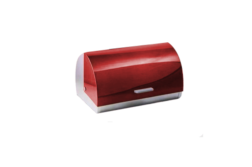 Totally Home Stainless Steel Bread Bins With Colored Lids - Red - 2 Loaves