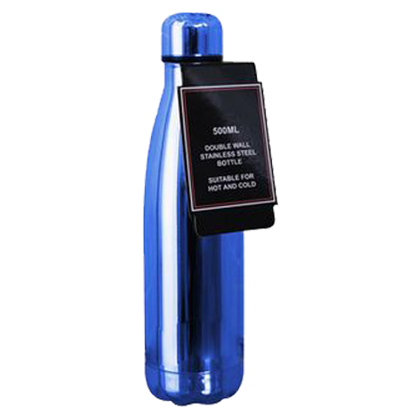 Totally Home - Double Wall Hot And Cold 500ML Stainless Steel Water Bottle - Blue